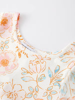 Spring and Summer Floral Print Milk Silk Girls Dress by Rylee Faith Designs at Everetts Place