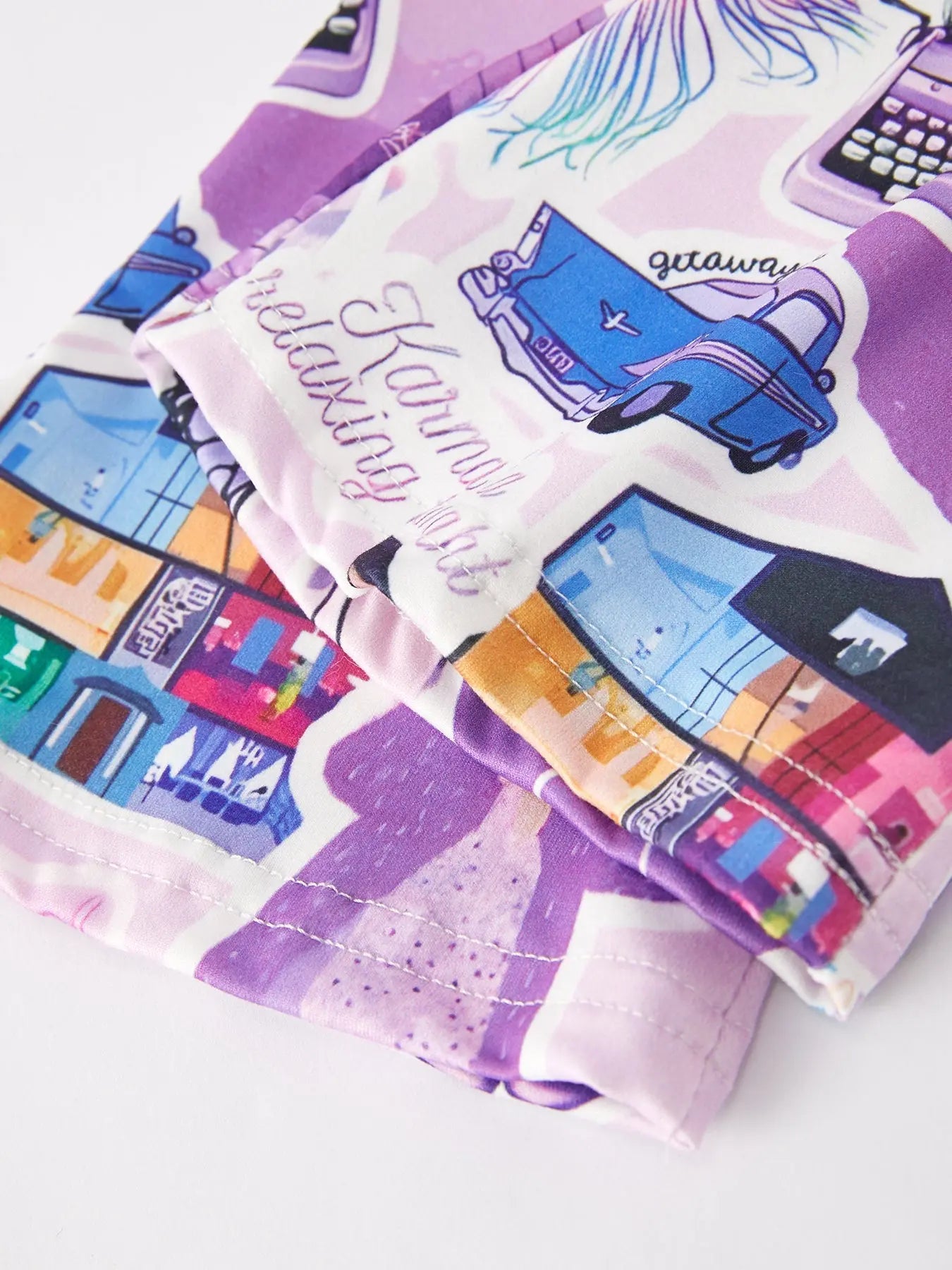 Rylee Faith Designs Spring And Summer TS Print Short Sleeve Pants Set - Apparel & Accessories > Clothing > Outfit Sets Outfit