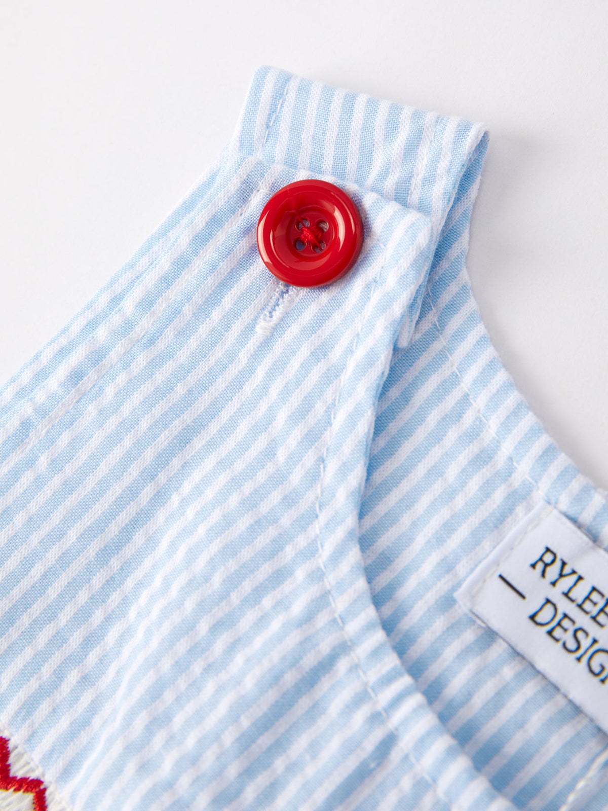 4th of july Star Embroidery Smock Boys Romper by Rylee Faith Designs at Everetts Place