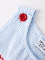 4th of july Star Embroidery Smock Boys Romper by Rylee Faith Designs at Everetts Place