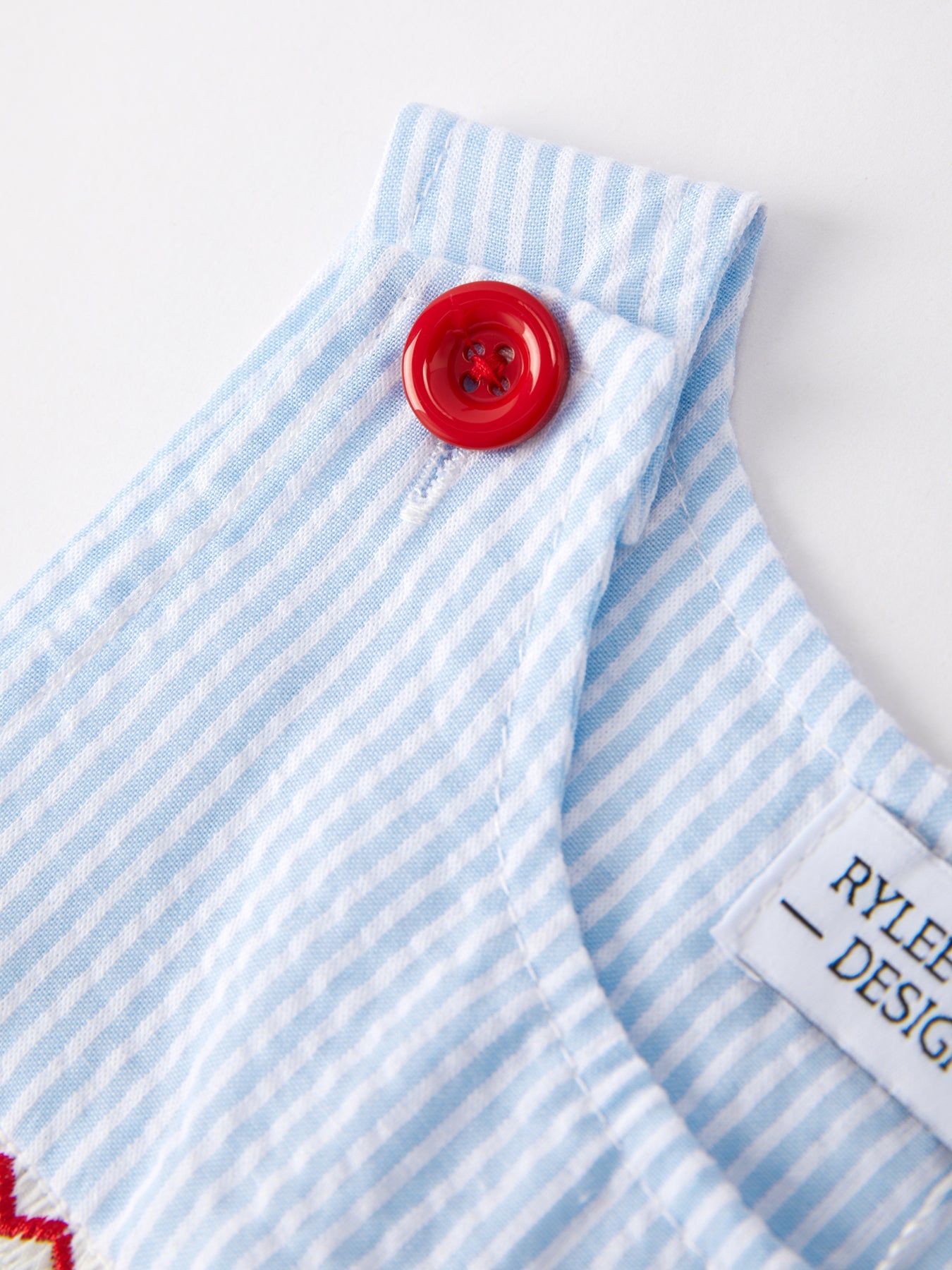 4th of july Star Embroidery Smock Boys Romper by Rylee Faith Designs at Everetts Place