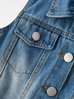 Rylee Faith Designs Swiftie Girls Denim Vest with Embroidered Patch - Apparel & Accessories > Clothing > Outerwear > Vests Top