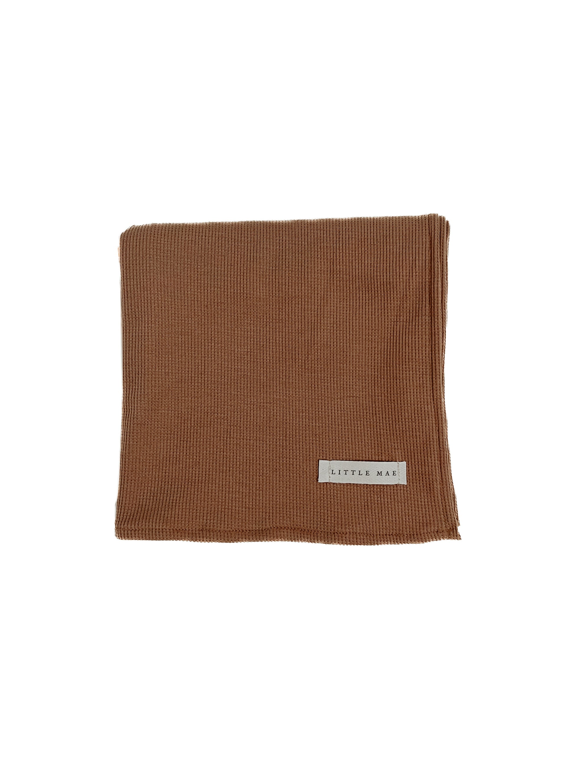 Caramel Waffle Knit Baby Blanket Cozy Fall Snuggle Time Little Mae & Co Everetts Place: Online Boutique