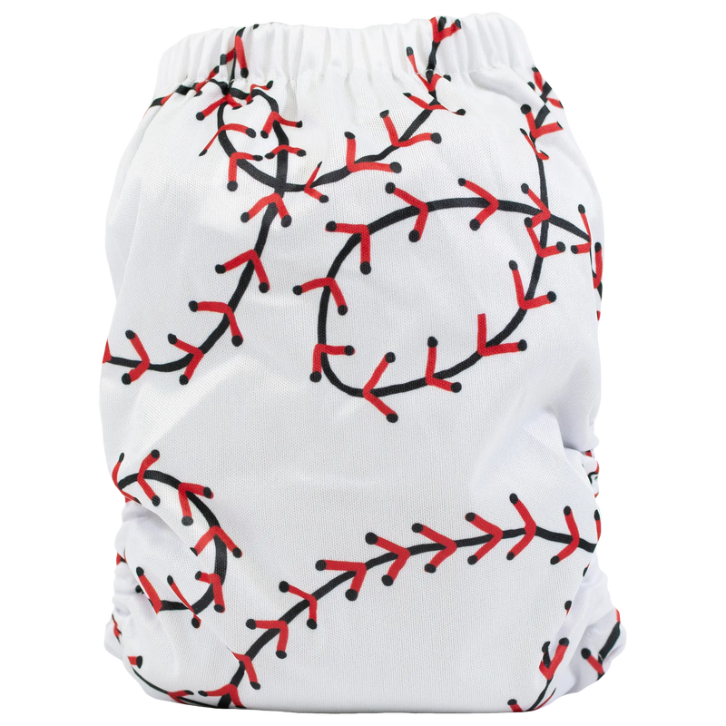 Slim Fit Pocket Cloth Diaper with baseball stitch pattern design.