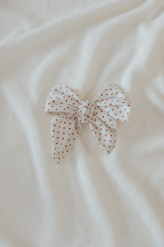 Ruby Bow Clips Handmade Cotton Floral Hair Accessories Little Mae & Co Everetts Place: Online Boutique 11.99
