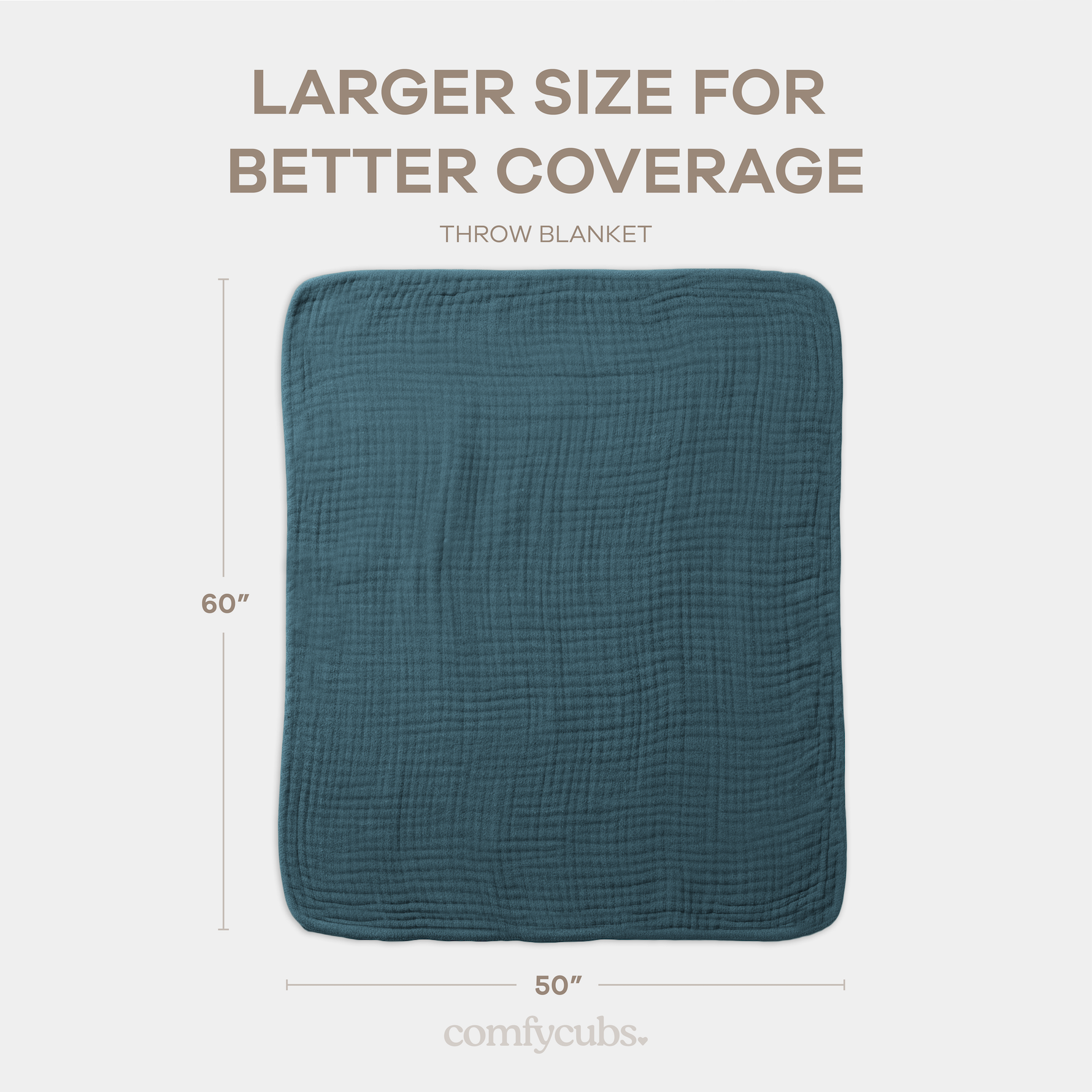 Comfy Cubs - Muslin Blanket for Adults, 6-Layer Bedding by Comfy Cubs - Neptune / Throw: 50" x 60" by Comfy Cubs at Everetts Place