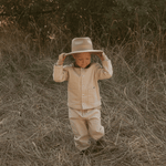 Organic Twill Button Jacket - Oat by Makemake Organics