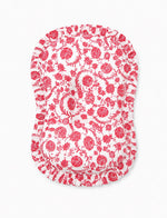 Red Chinoiserie Ruffle Baby Lounger Cover by Little Mae & Co