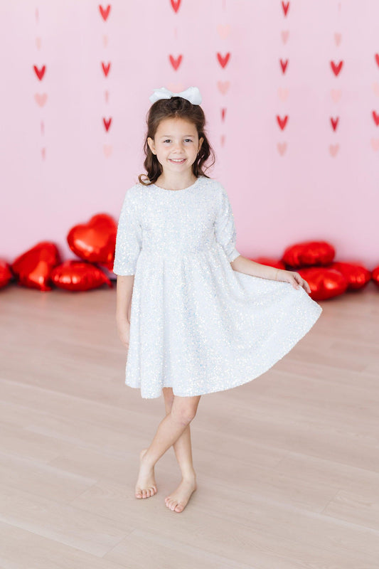 Mila & Rose ® Sale Disco Sequin Dress For Girls Shimmering Party Wear - Apparel & Accessories > Clothing > Dresses Sequin Dress
