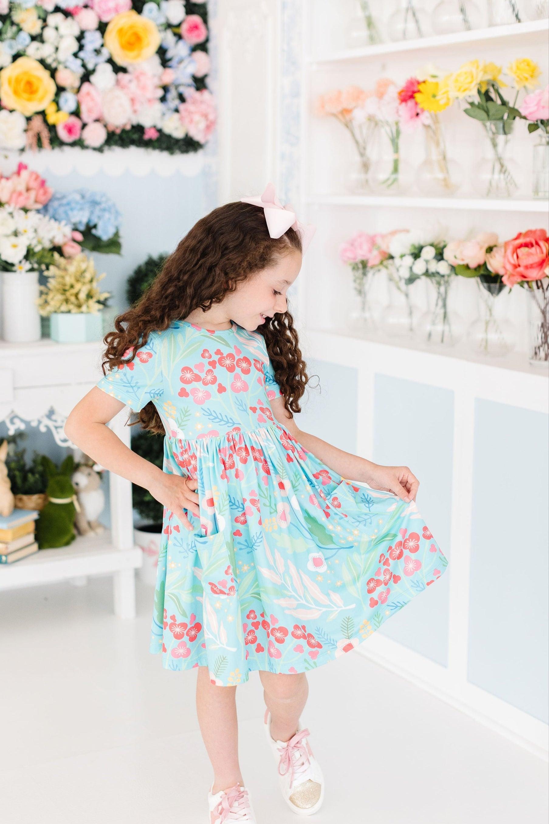 Mila & Rose ® Spring Breeze Short Sleeve Pocket Twirl Dress Mila Rose - Apparel & Accessories > Clothing > Dresses Twirl Pocket Dress S/S