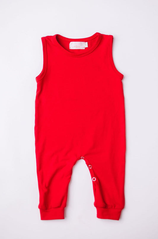 Mila & Rose ® Red Tank Top One Piece Jogger For Kids Unisex Clothing - Apparel & Accessories > Clothing > Baby & Toddler Clothing > Baby One-Pieces Tank One Piece Unisex