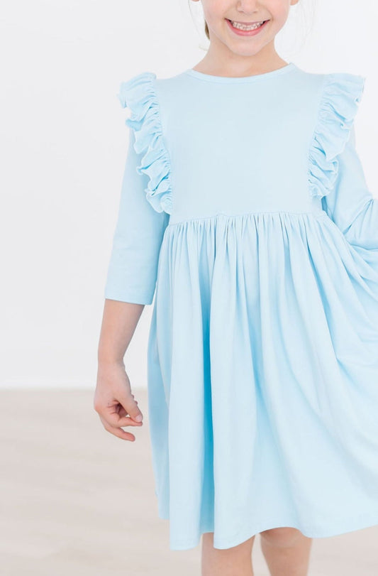 Mila & Rose ® Bluebird Three Quarter Sleeve Ruffle Twirl Dress Girls - Apparel & Accessories > Clothing > Dresses Twirl Ruffle Dress 3/4