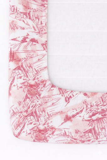 Pink Toile Crib Sheet by Little Mae & Co