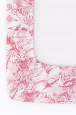 Pink Toile Crib Sheet by Little Mae & Co