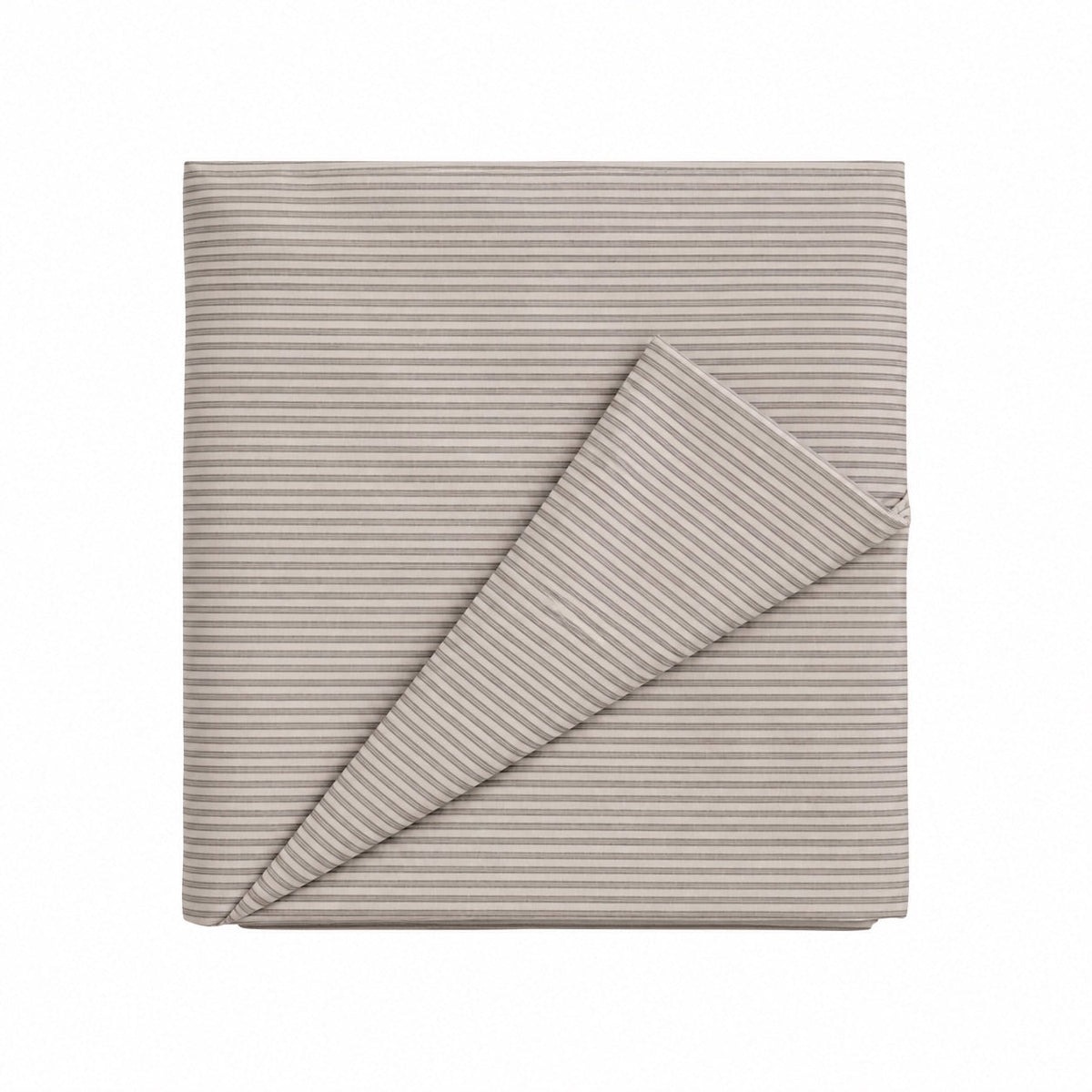 Grey Ivory Stripe Crib Quilted Blanket by Little Mae & Co