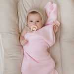 Bleu La La Organic Ribbed Knit Cotton Baby Blanket Made from 100 Percent Organic Cotton - Baby & Toddler > Swaddling & Receiving Blankets > Receiving Blankets Blanket