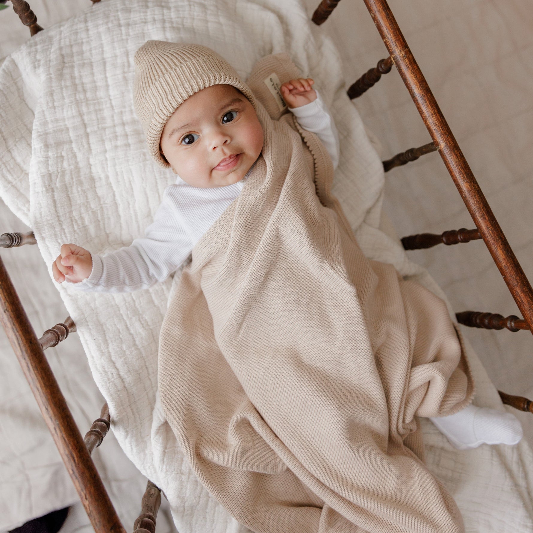 Bleu La La Luxe Collection 100 Percent Organic Cotton Luxury Knit Baby Blanket - Baby & Toddler > Baby Gift Sets