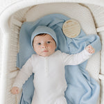 Bleu La La Luxe Collection 100 Percent Organic Cotton Luxury Knit Baby Blanket - Baby & Toddler > Baby Gift Sets