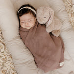 Bleu La La Organic Ribbed Knit Cotton Baby Blanket Made from 100 Percent Organic Cotton - Baby & Toddler > Swaddling & Receiving Blankets > Receiving Blankets Blanket