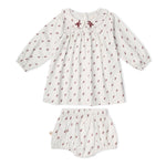 Organic Peter Pan Collar Dress - Forest Scatter by Makemake Organics