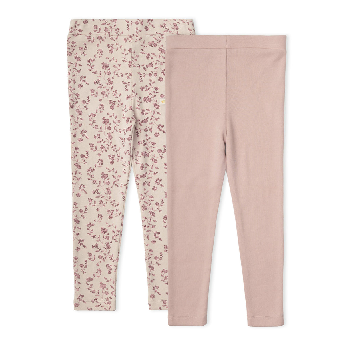 Organic Legging Set of 2 - Petal Whispers + Dusty Rose by Makemake Organics