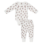 Organic Ruffle Collar Onesie & Pants Set - Loom by Makemake Organics