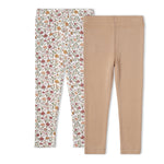 Organic Legging Set of 2 - Woodland Sprig + Taupe by Makemake Organics