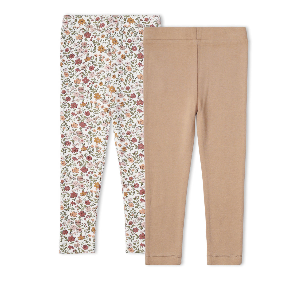 Organic Legging Set of 2 - Woodland Sprig + Taupe by Makemake Organics