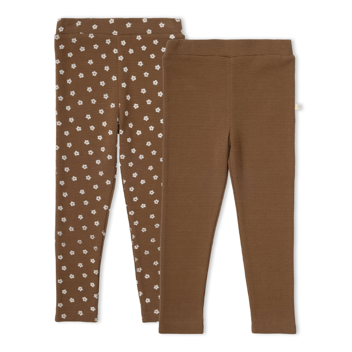 Organic Legging Set of 2 - Chestnut Bloom + Brown by Makemake Organics