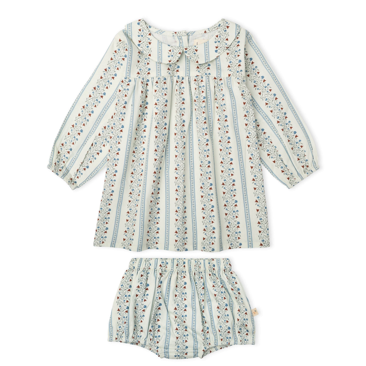 Organic Peter Pan Collar Dress - Vine Trail by Makemake Organics