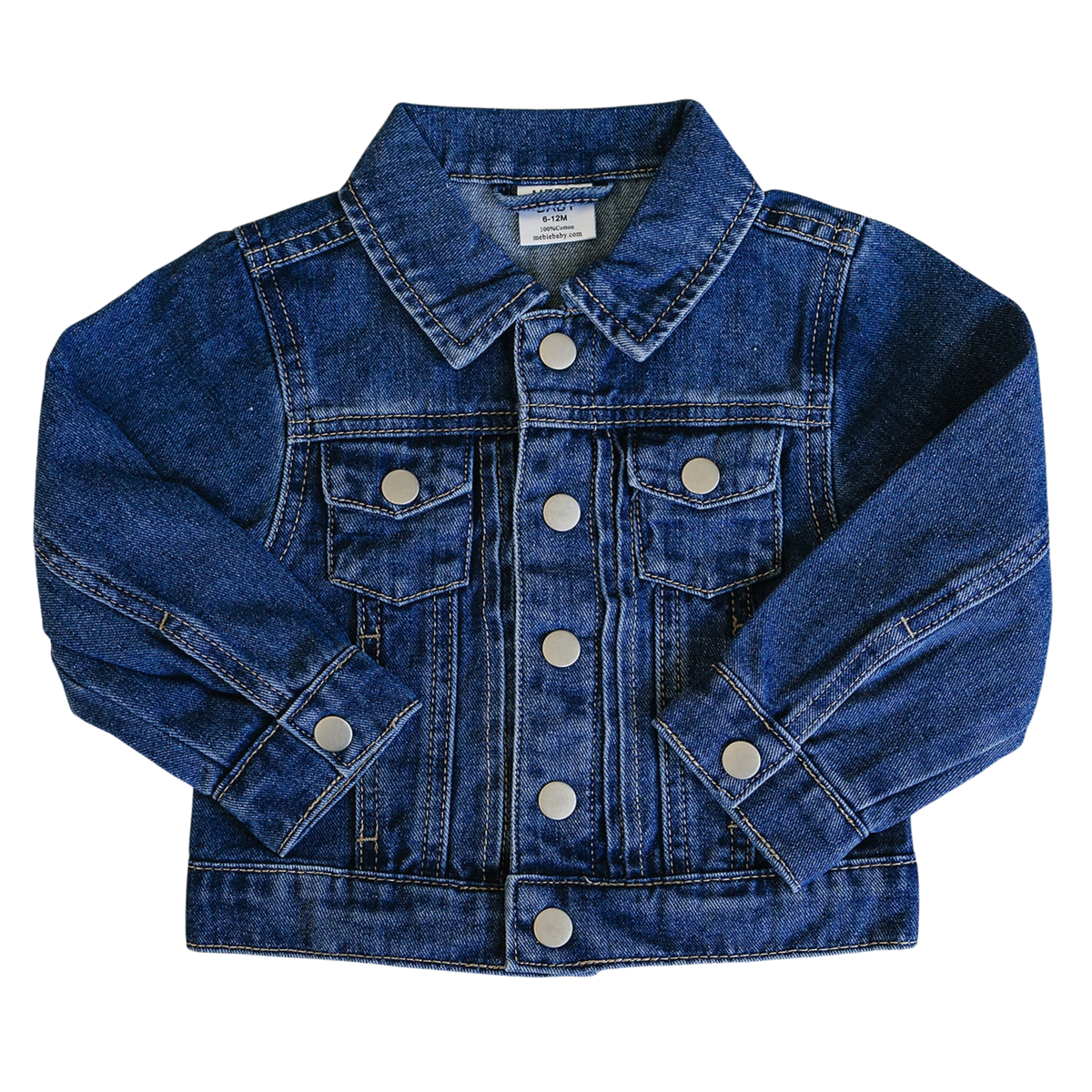 Dark Wash Denim Jean Jacket by Mebie Baby