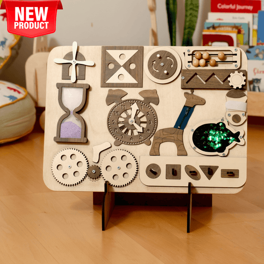 Wooden Montessori Busy Board for Toddlers 12 Activities Kidodido Everetts Place: Online Boutique