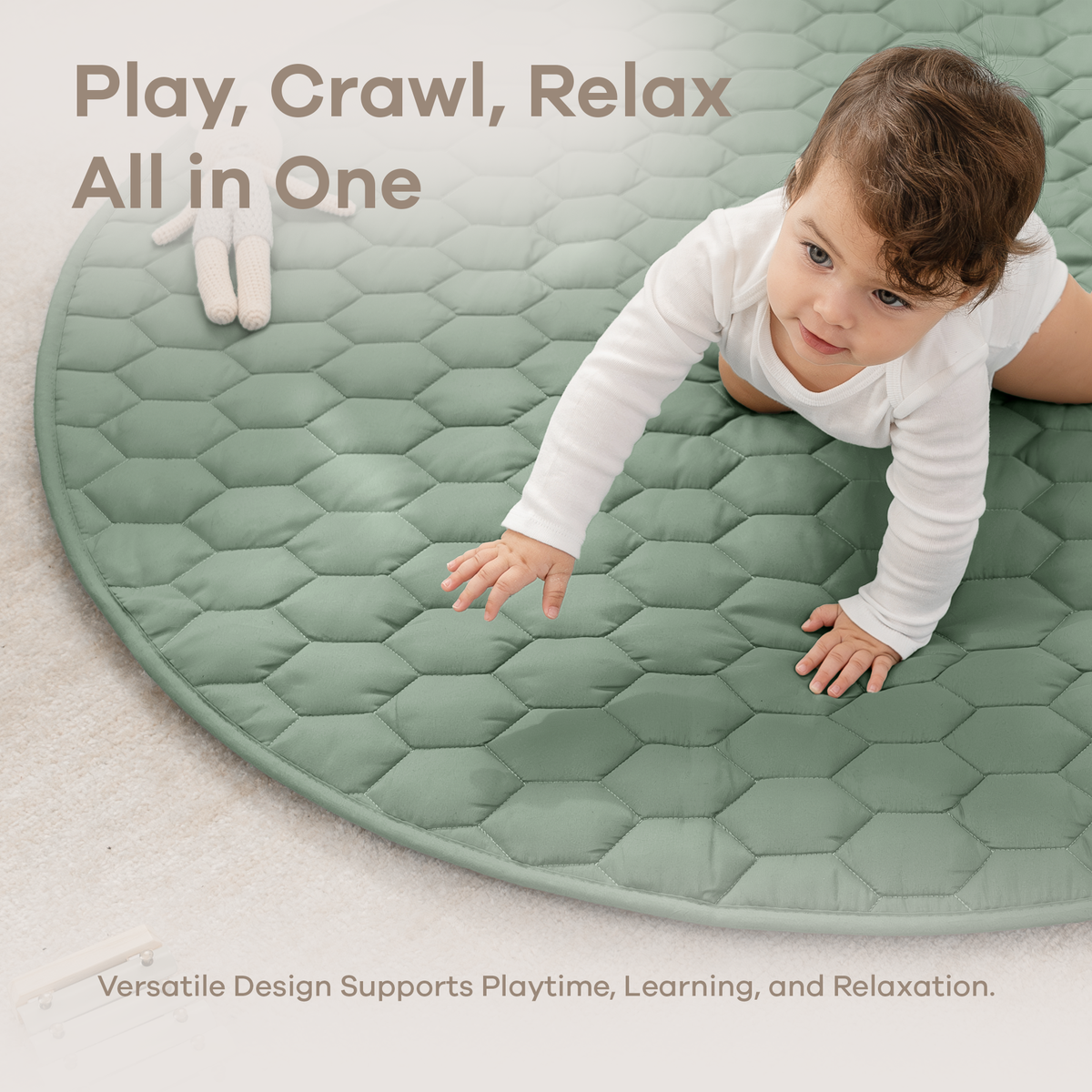 Play Mat with Non-Slip Bottom in Fern by Comfy Cubs at Everetts Place