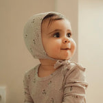 Lovely Littles Dahlia Pink Printed Romper With Back Snaps And Mitten Cuffs Lovely Littles 