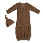 Organic Kimono Infant Sleep Gown - Apple by Makemake Organics