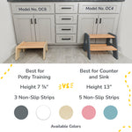 Solid Hardwood 2-Step Toddler Step Stool by Ocodile.com