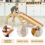 Goodevas 3in1 Montessori Climbing Set Climbing Arch Slide Board Cushion Beige - Baby & Toddler > Baby Toys & Activity Equipment > Baby Activity Toys