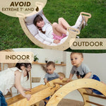 Goodevas 3in1 Montessori Climbing Set Climbing Arch Slide Board Cushion Beige - Baby & Toddler > Baby Toys & Activity Equipment > Baby Activity Toys