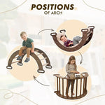 Goodevas 3in1 Montessori Climbing Set Climbing Arch Slide Board Cushion Chocolate - Baby & Toddler > Baby Toys & Activity Equipment > Baby Activity Toys
