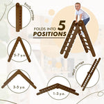 Goodevas 3in1 Montessori Climbing Set Triangle Ladder Slide Board Climbing Net Chocolate - Baby & Toddler > Baby Toys & Activity Equipment > Baby Activity Toys 3in1 Playsets