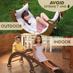 Goodevas 3in1 Montessori Climbing Set Climbing Arch Slide Board Cushion Chocolate - Everetts Place Boutique - 