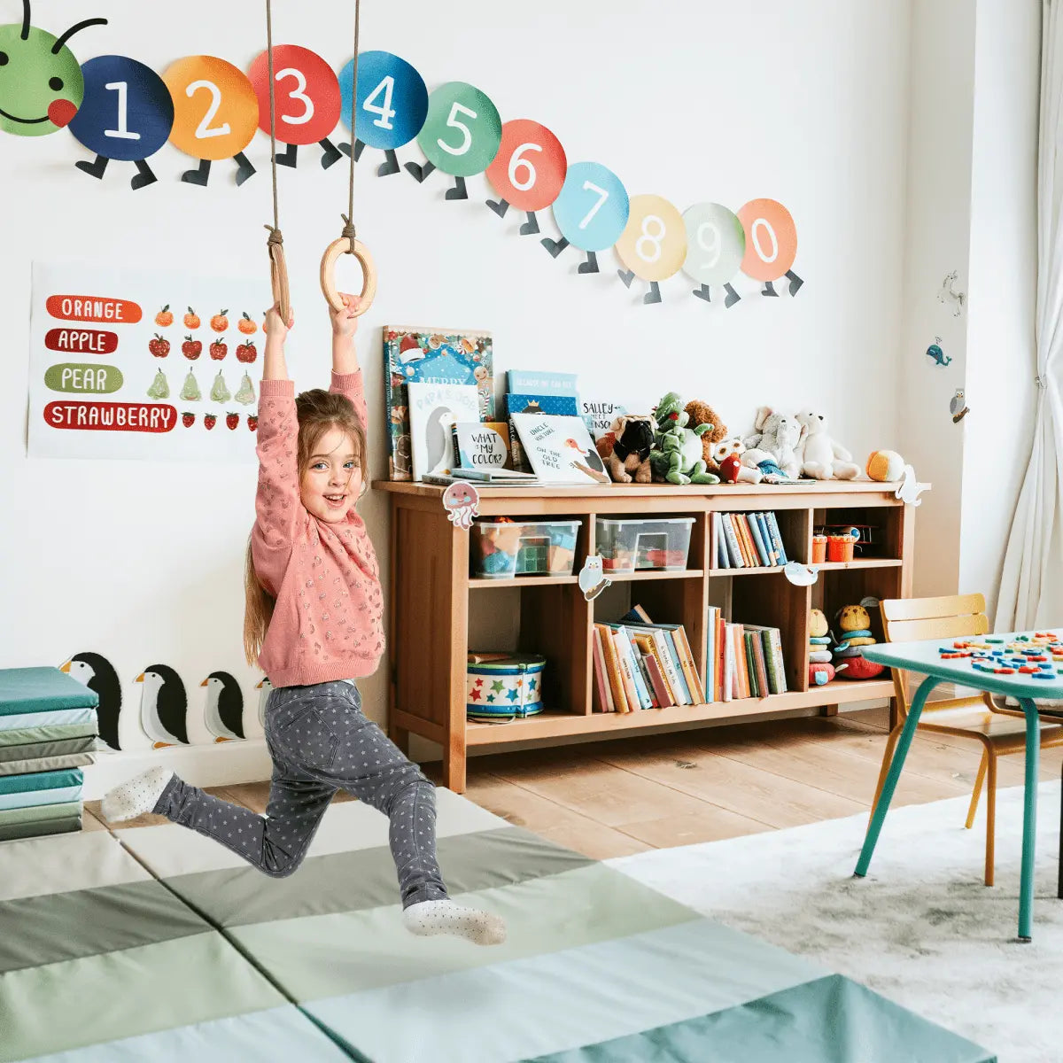 Goodevas 3in1 Swing & Climbing Set: Rope Ladder, Gym Rings & Disc Swing - 