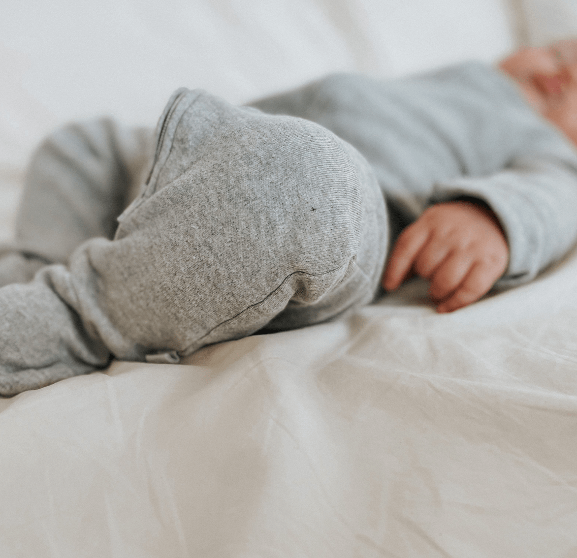 Finn + Emma 3pc footie set | vintage aqua periwinkle & heather grey - 