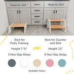 Ocodile.com natural wooden 1-step stool for kids, toddlers.