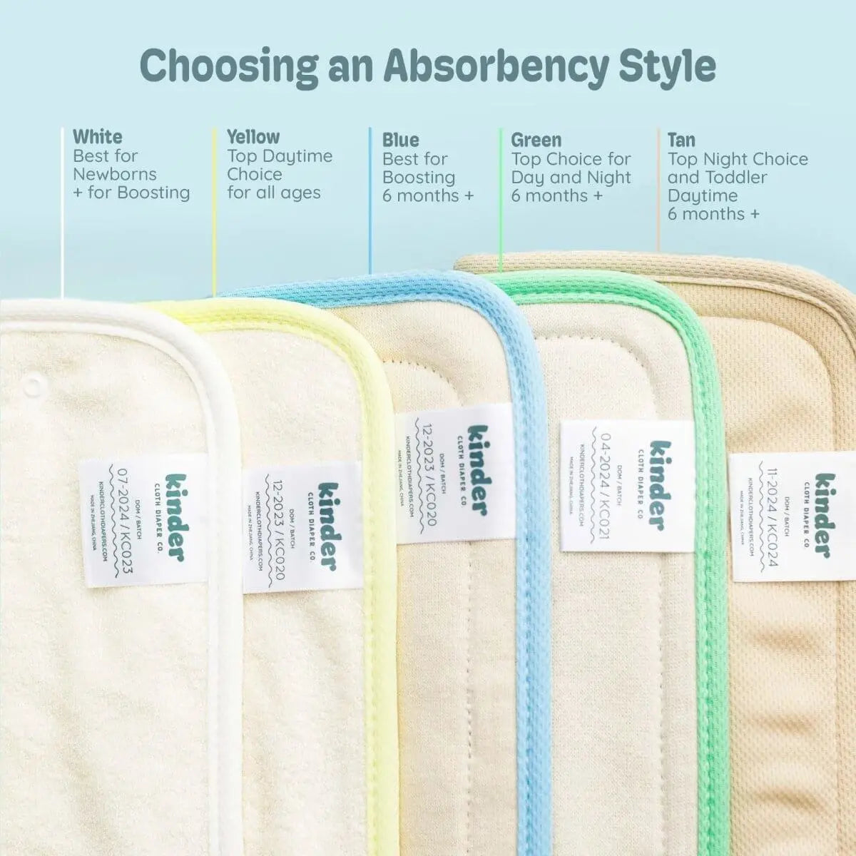 Kinder Cloth Diaper Co. 4 - Layer Bamboo Viscose Cloth Diaper Insert - Everetts Place Boutique - 