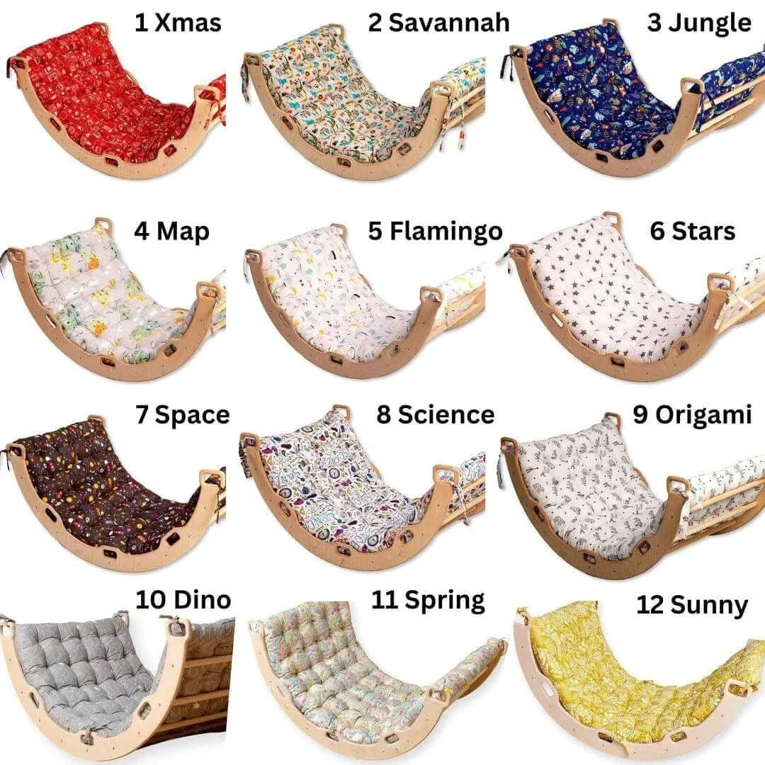 Climbing Triangle & Arch Rocker Set - 4-Piece Indoor Play by Kidodido