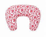 Red Chinoiserie Ruffle Nursing Pillow Cover by Little Mae & Co