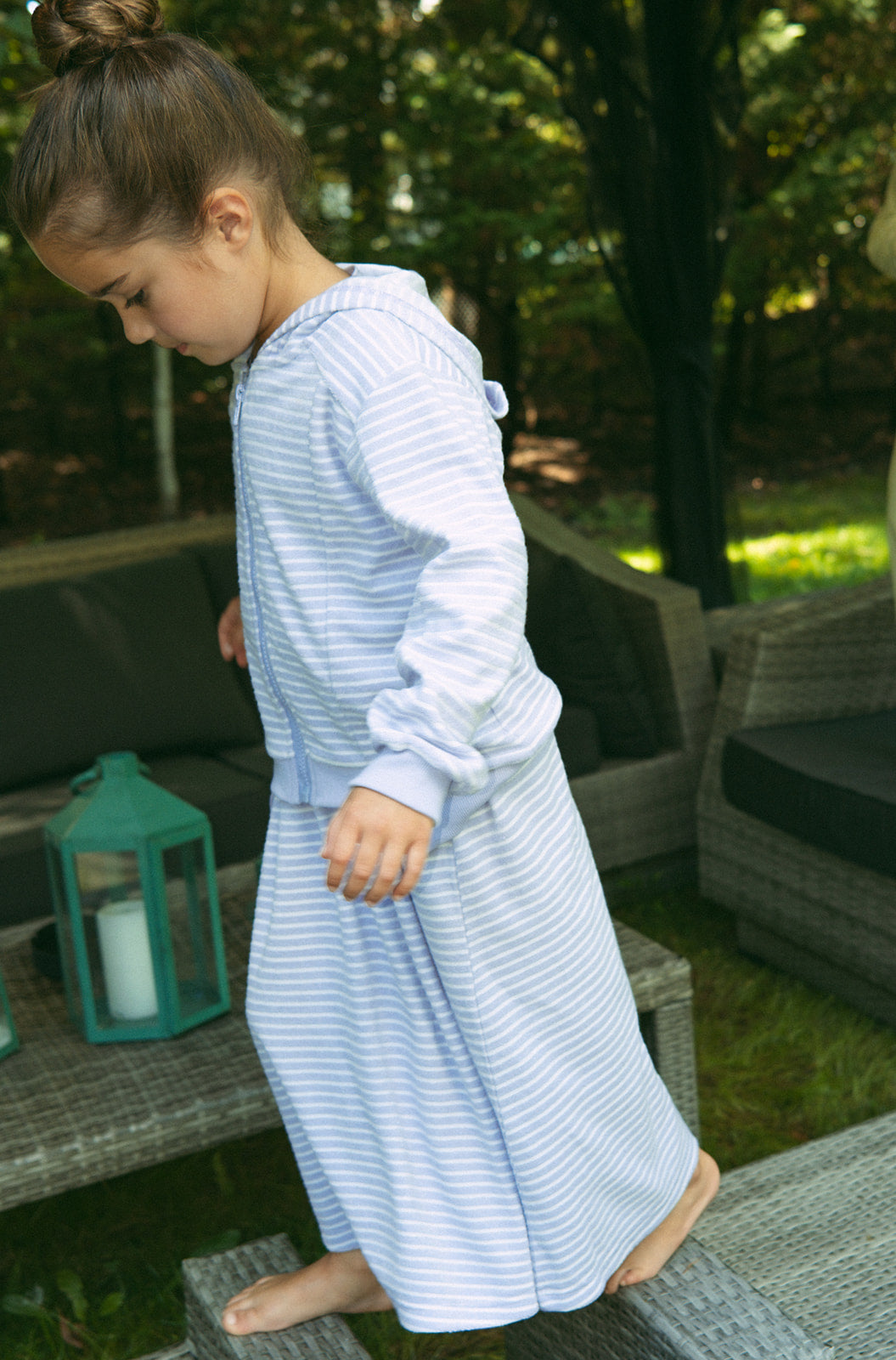 Sorbet Terry Hooded Swim Maxi Set Lavender For Girls By Crew Kids NY