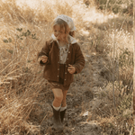 Organic Corduroy Front Pocket Jacket - Brown by Makemake Organics