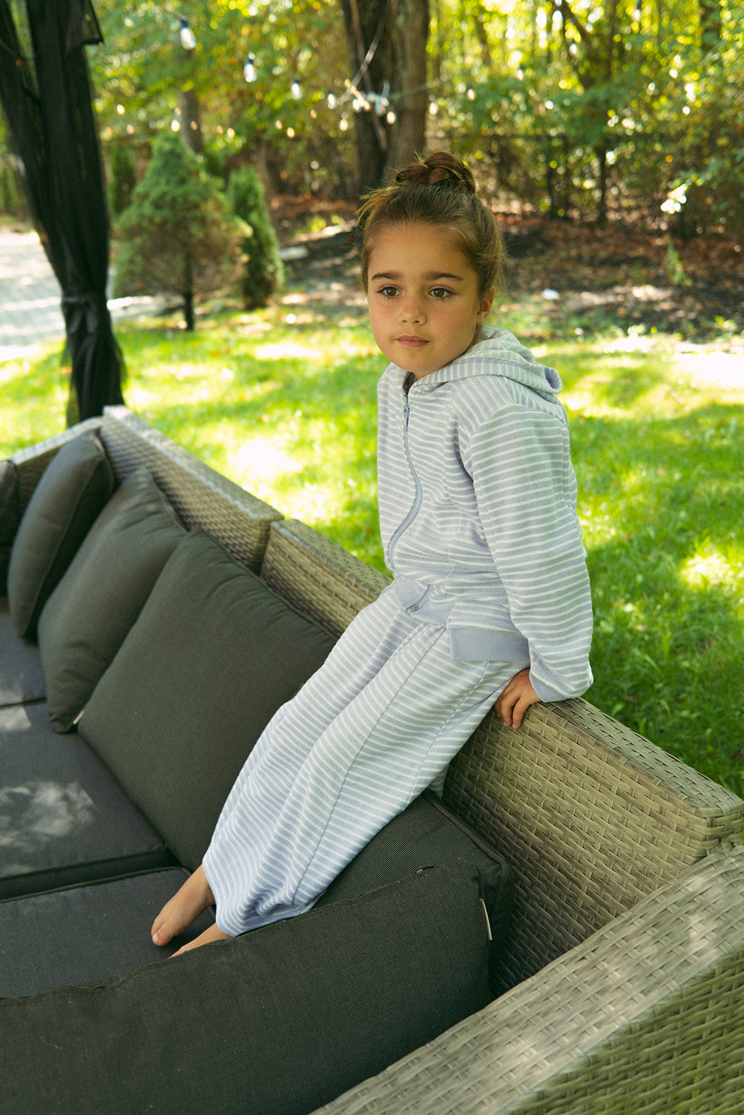 Sorbet Terry Hooded Swim Maxi Set Lavender For Girls By Crew Kids NY by Crew Kids NY at Everetts Place